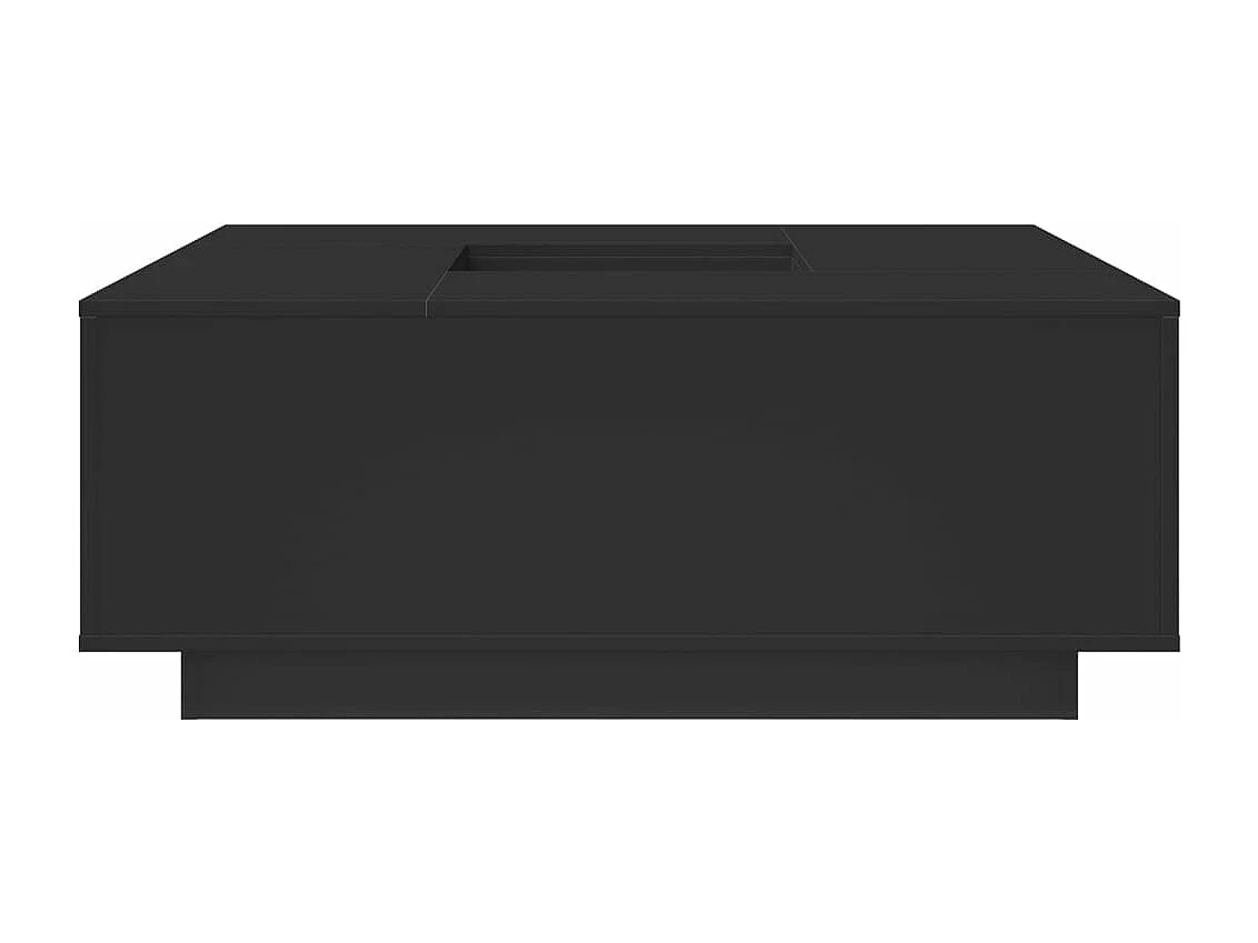 Table basse noir 100x100x40 cm bois d'ingénierie