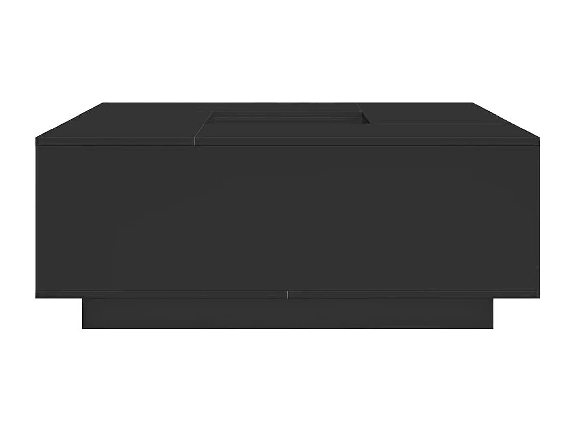 Table basse noir 100x100x40 cm bois d'ingénierie