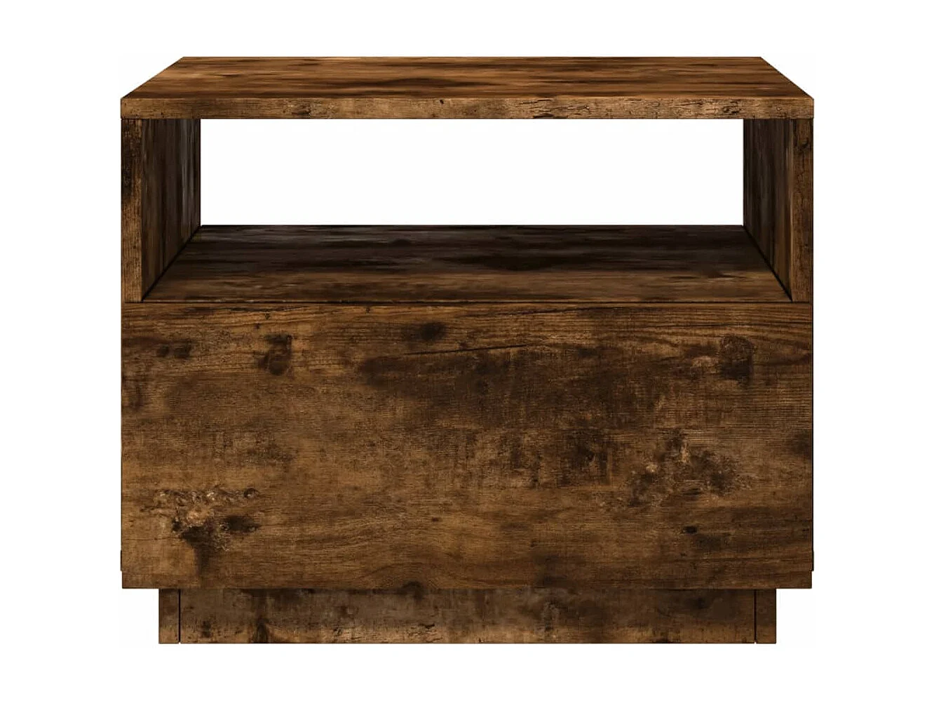 Mesa de centro com luzes LED 50x49x40 cm carvalho fumado