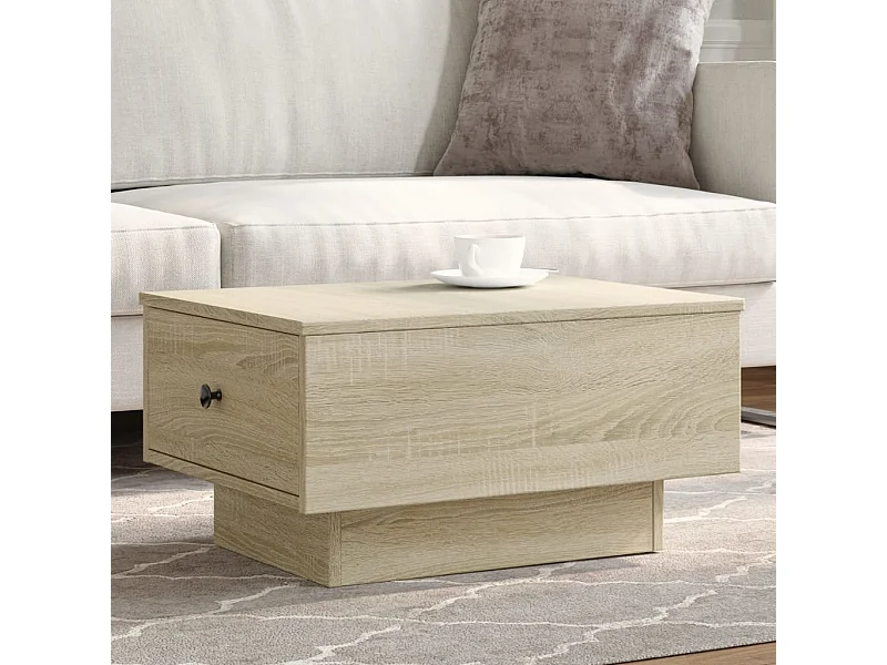 Mesa de centro madera de ingeniería roble Sonoma 60x45x31 cm