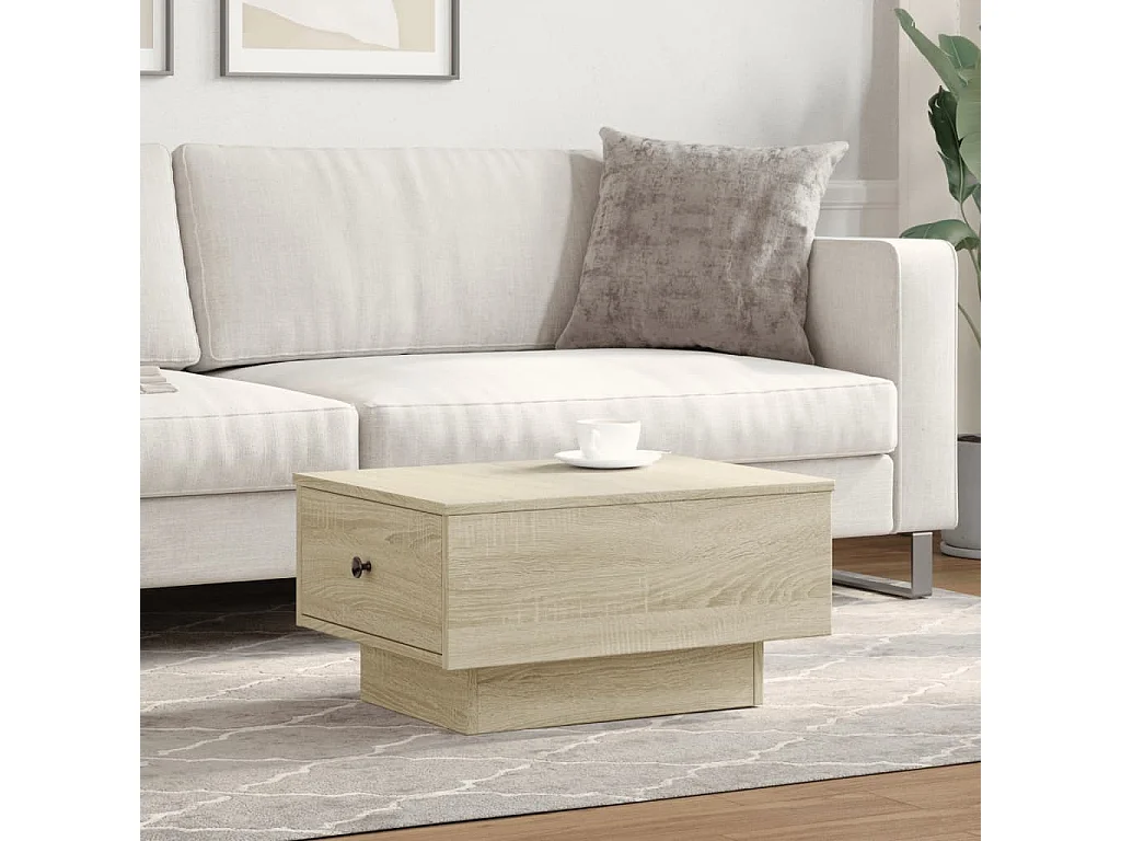 Mesa de centro 60x45x31 cm contraplacado carvalho sonoma