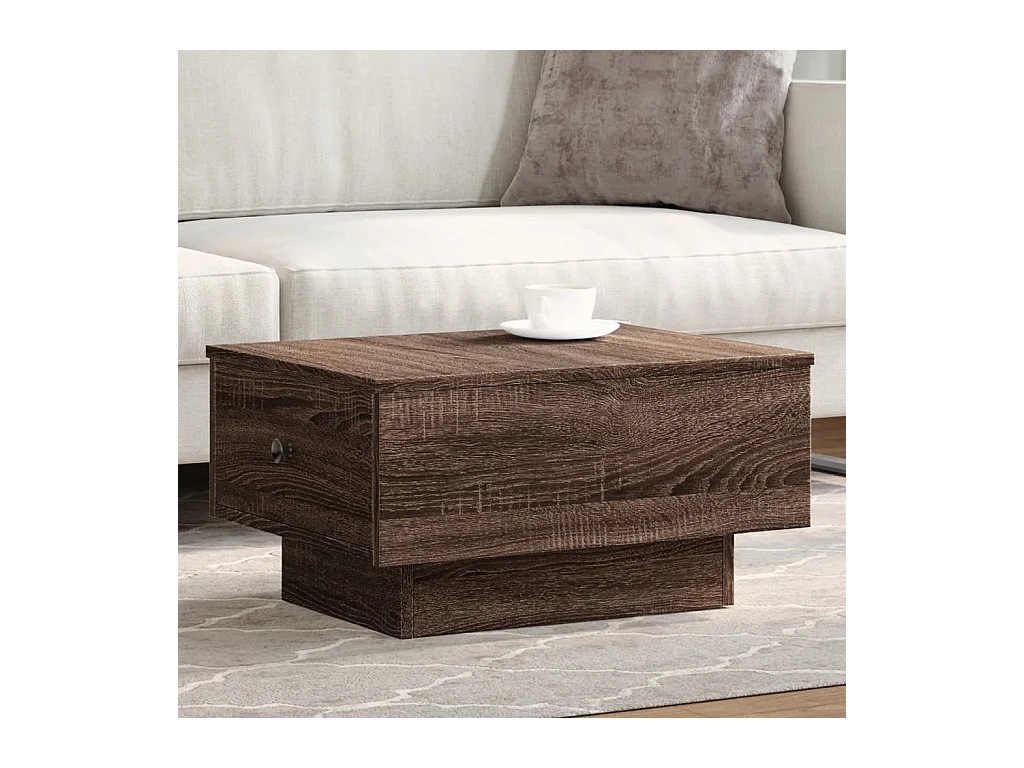 Tavolino da Salotto Rovere Marrone 60x45x31cm Legno Multistrato
