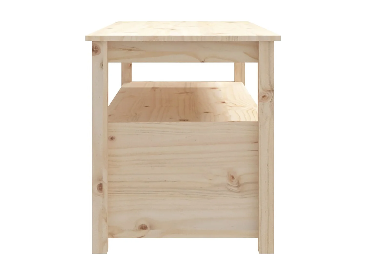 Mesa de centro de madera maciza de pino 102x49x55 cm