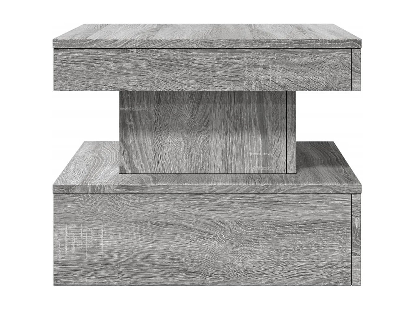 Table basse avec lumières LED sonoma gris 50x50x40 cm