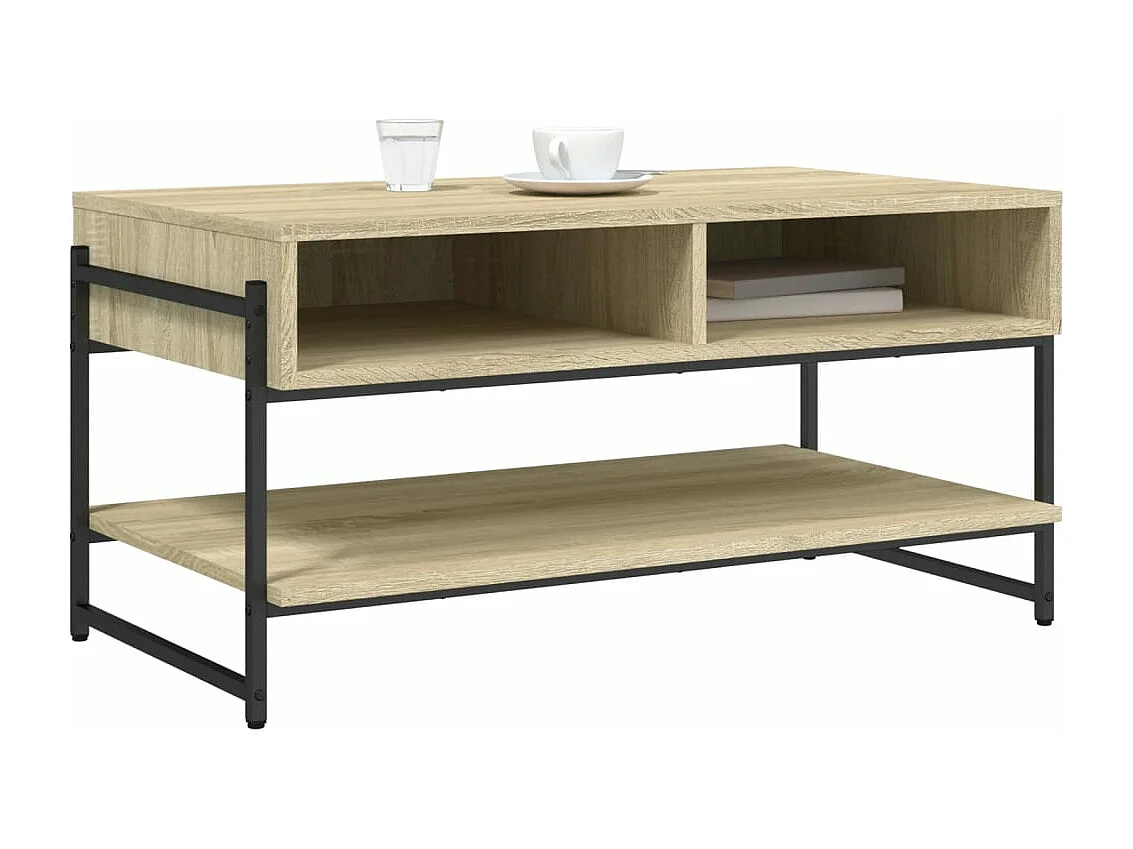 Salontafel 90x50x45 cm bewerkt hout sonoma eikenkleurig