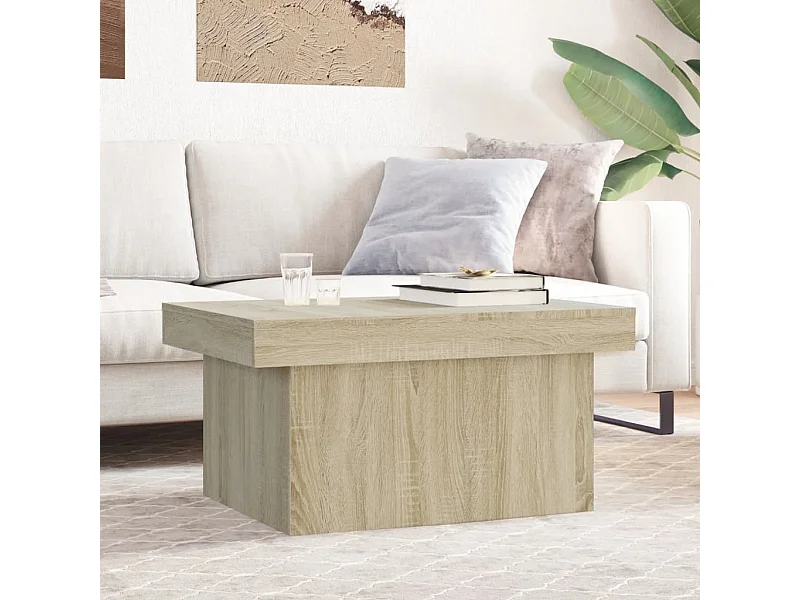 Tavolino da Salotto Rovere Sonoma 80x55x40 cm Legno Multistrato
