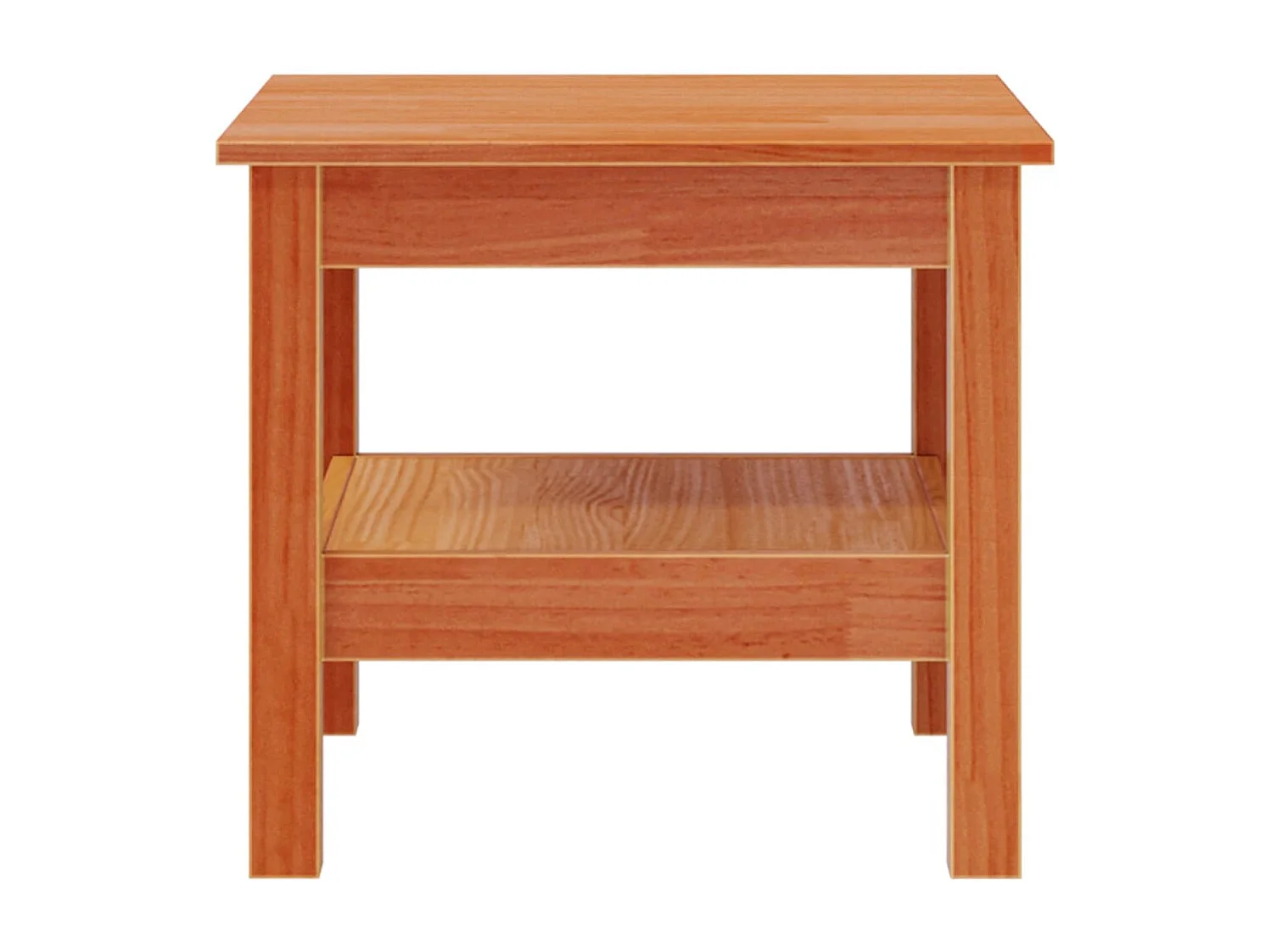 Couchtisch Wachsbraun 45x45x40 cm Massivholz Kiefer