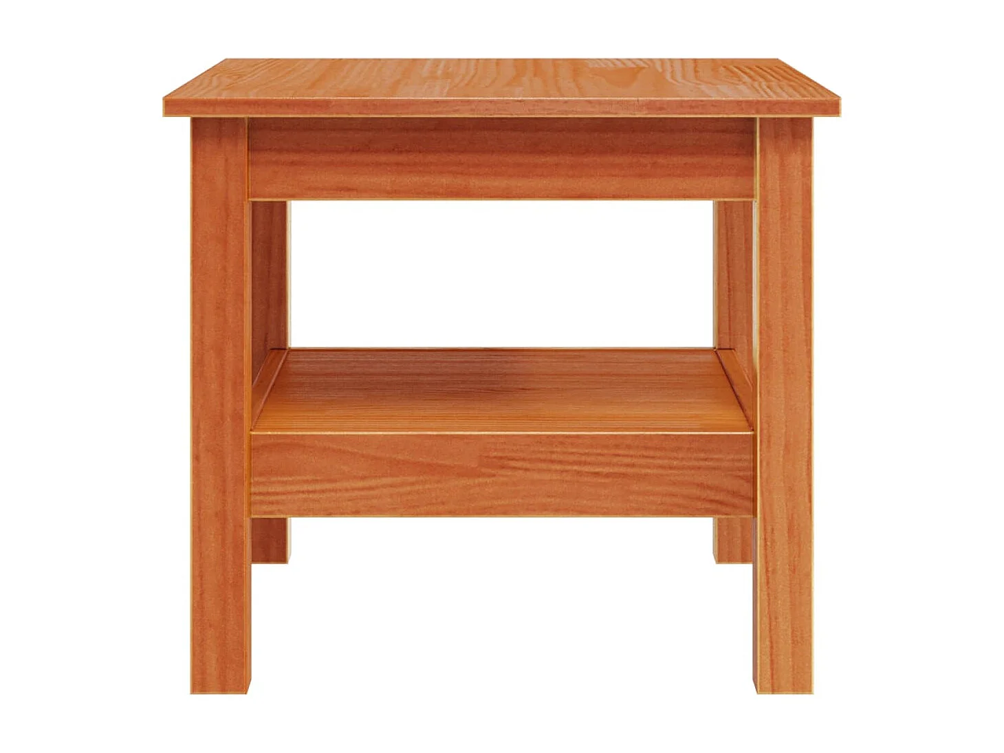 Couchtisch Wachsbraun 45x45x40 cm Massivholz Kiefer