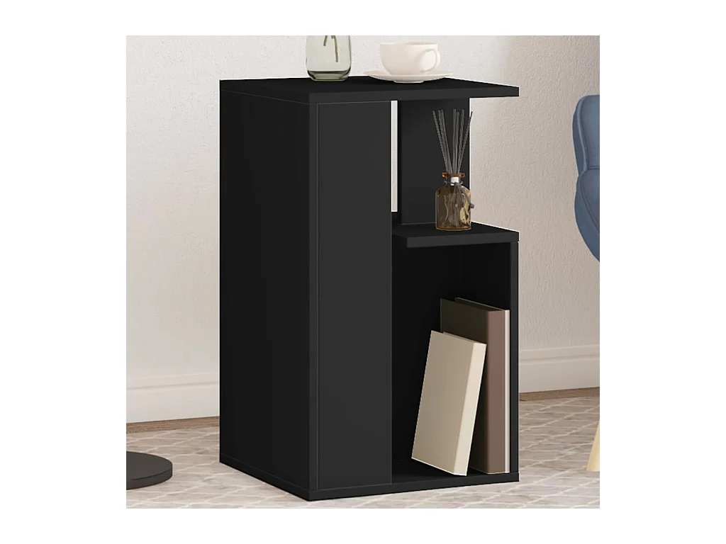 Tavolino Nero 35x35x60 cm in Legno Multistrato