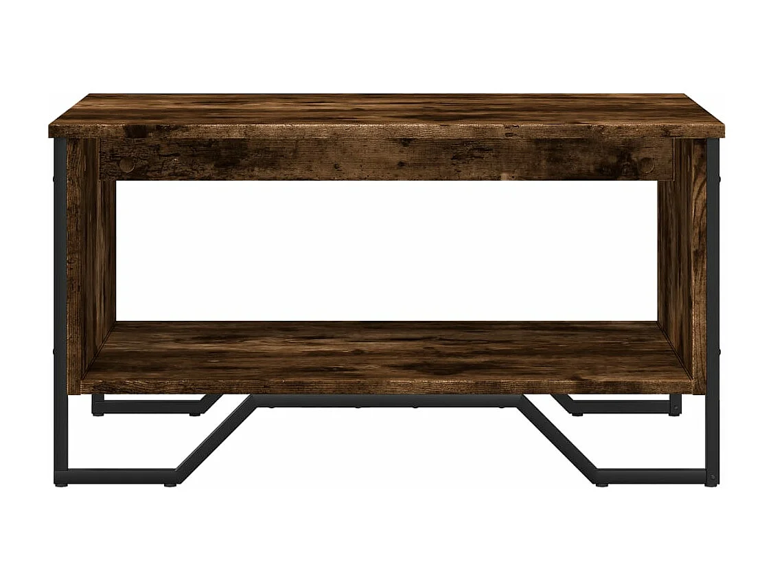 Tavolino da Salotto Rovere Fumo 75x51x40cm in Legno Multistrato