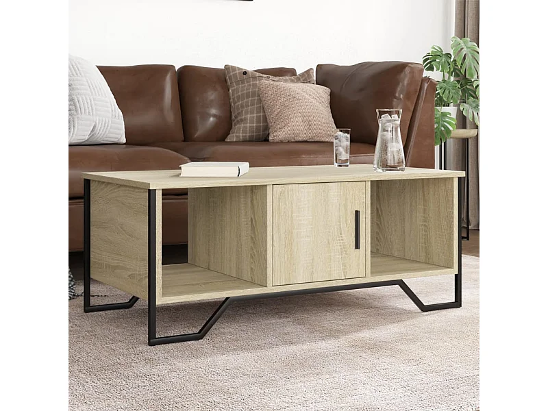 Mesa de centro madera de ingeniería roble Sonoma 100x51x40 cm