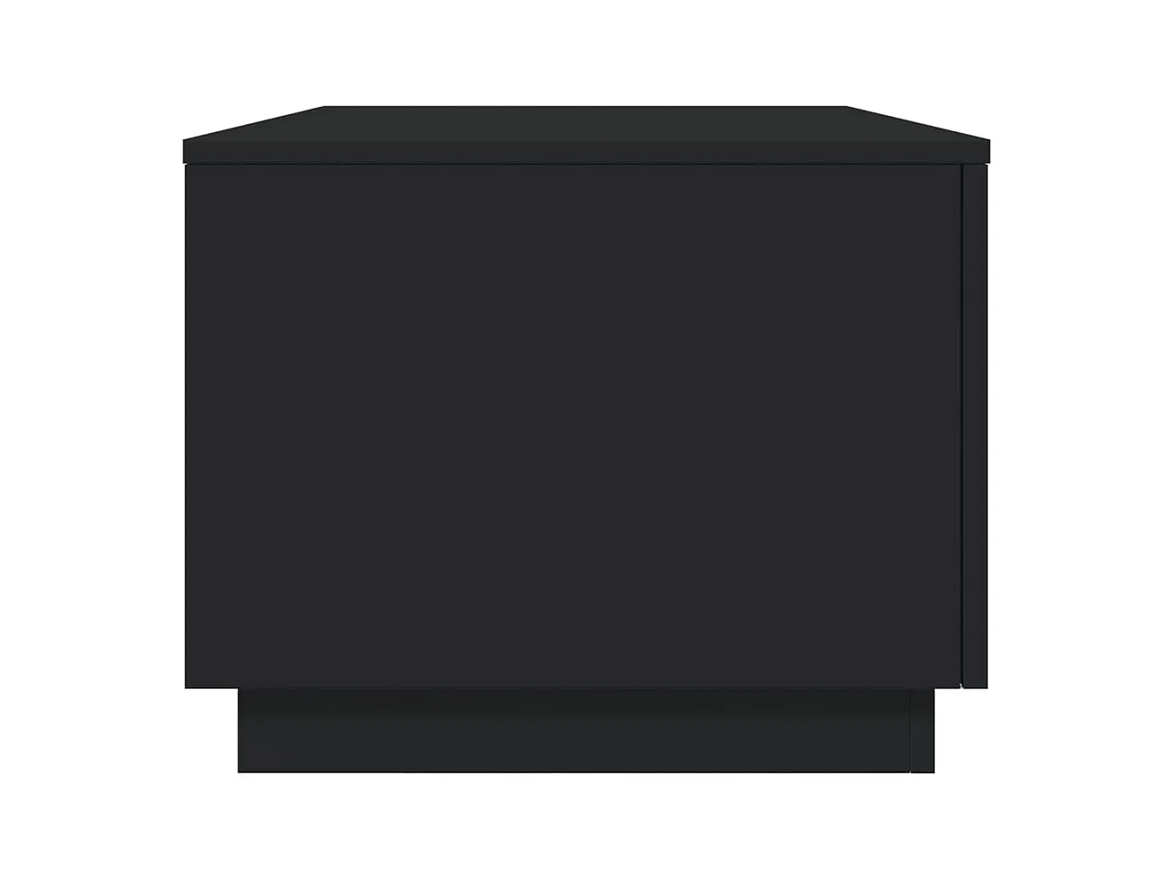 Tavolino da Soggiorno con Luci LED Nero 90x50x40 cm