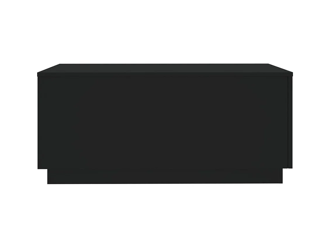 Table basse avec lumières LED noir 90x50x40 cm