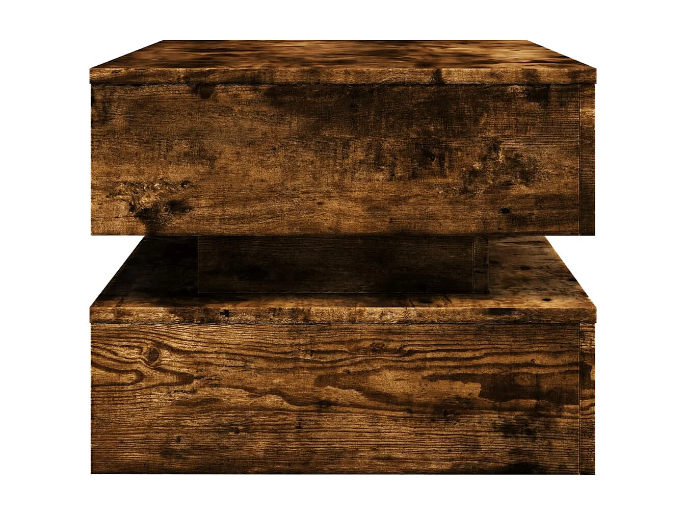 Mesa de centro com luzes LED 90x50x40 cm carvalho fumado