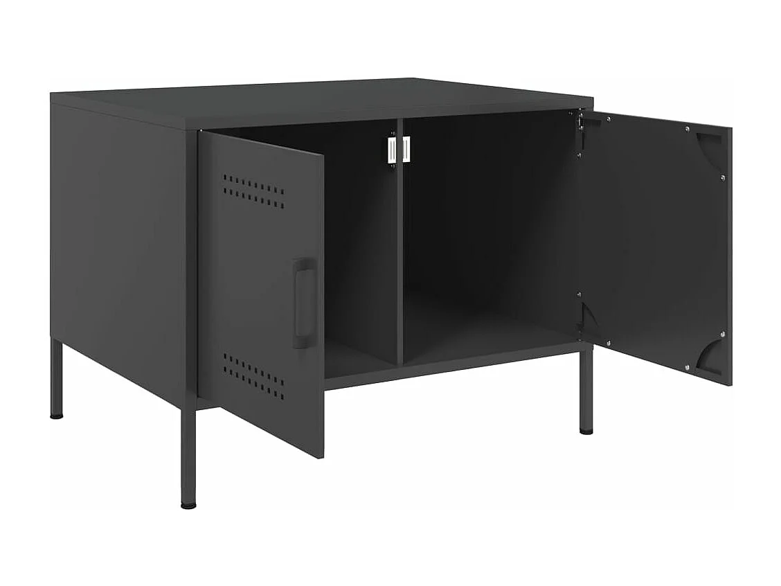 Table basse noir 68x50x50,5 cm acier