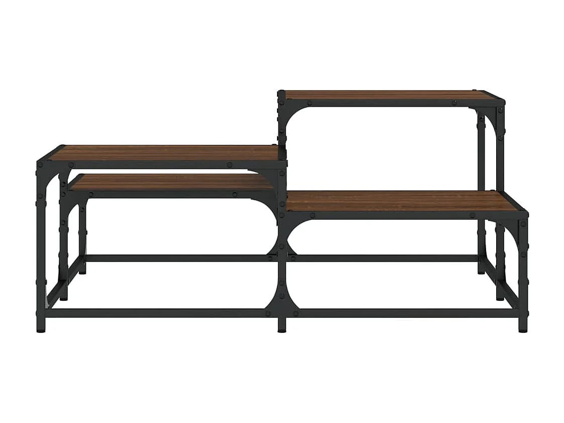 Table basse chêne marron 87,5x87,5x40 cm bois d'ingénierie