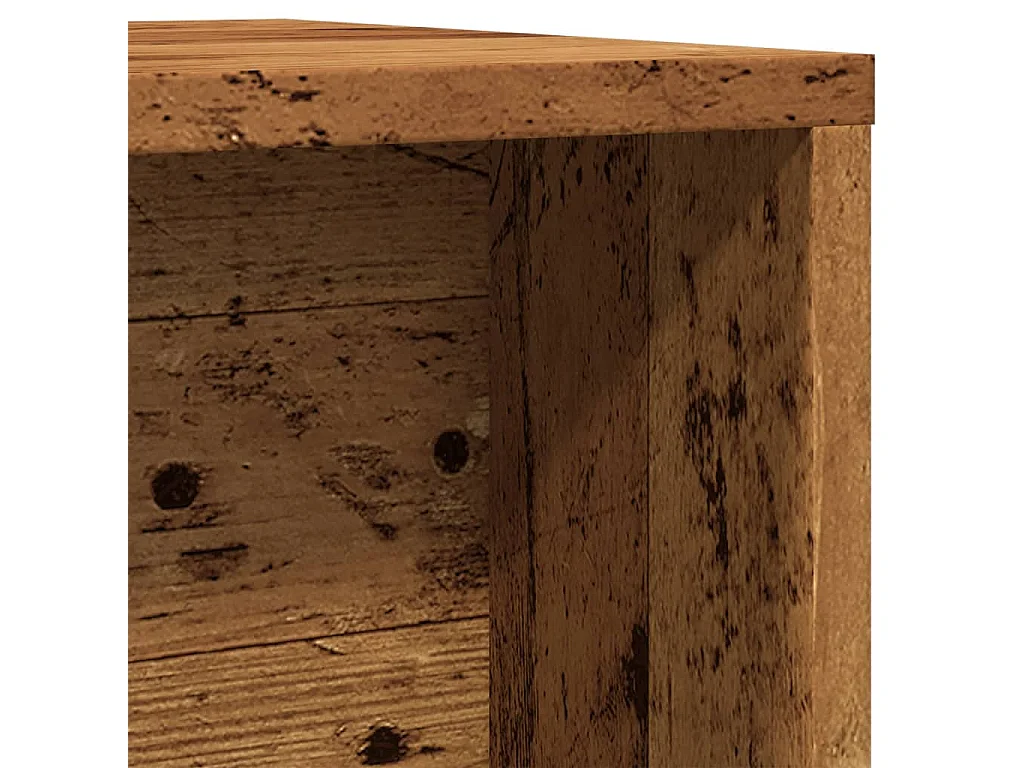 Mesas de centro apilables 2 uds madera de ingeniería envejecida