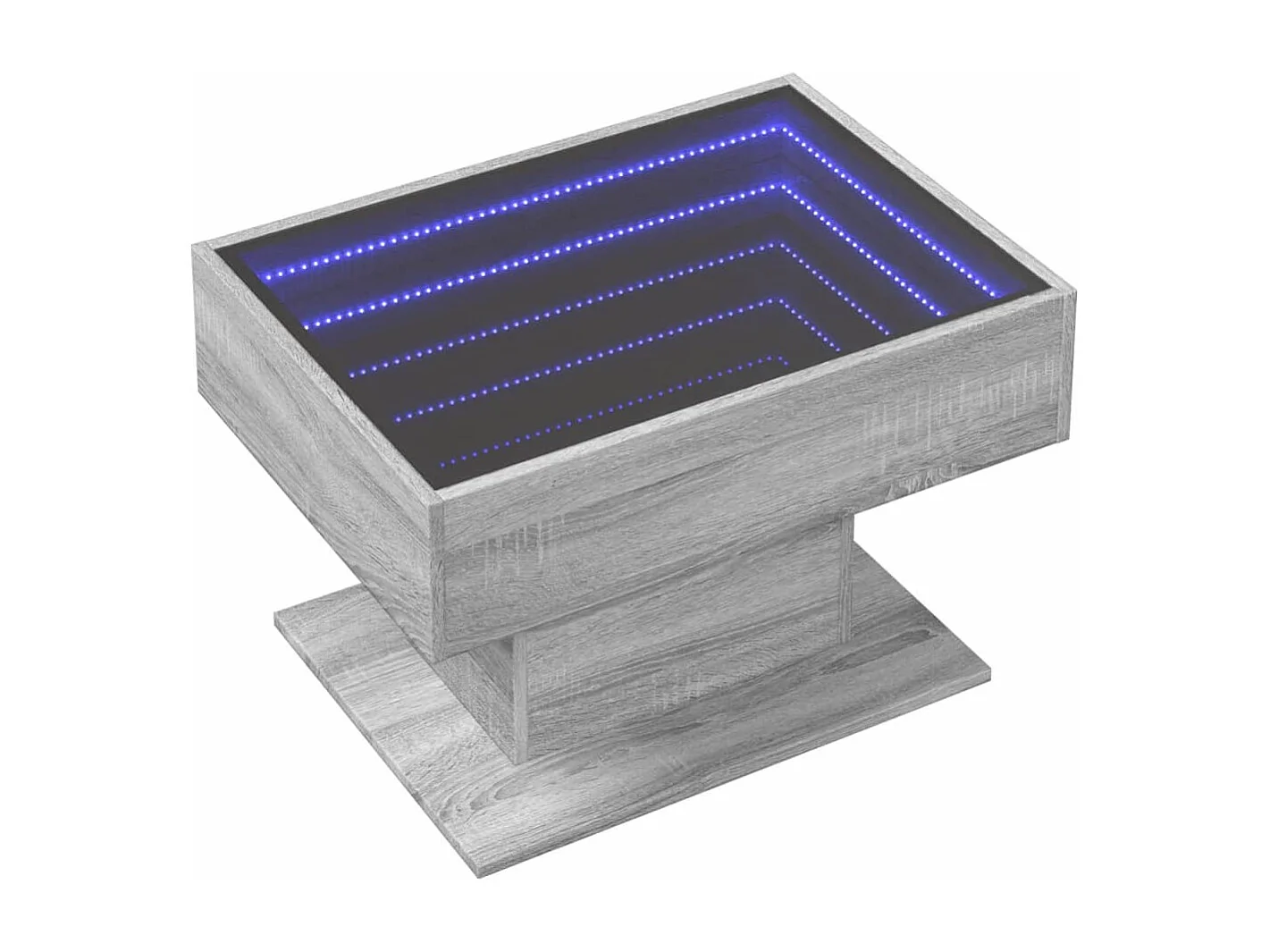 Tavolino Salotto con LED Grigio Sonoma 70x50x45 cm Multistrato