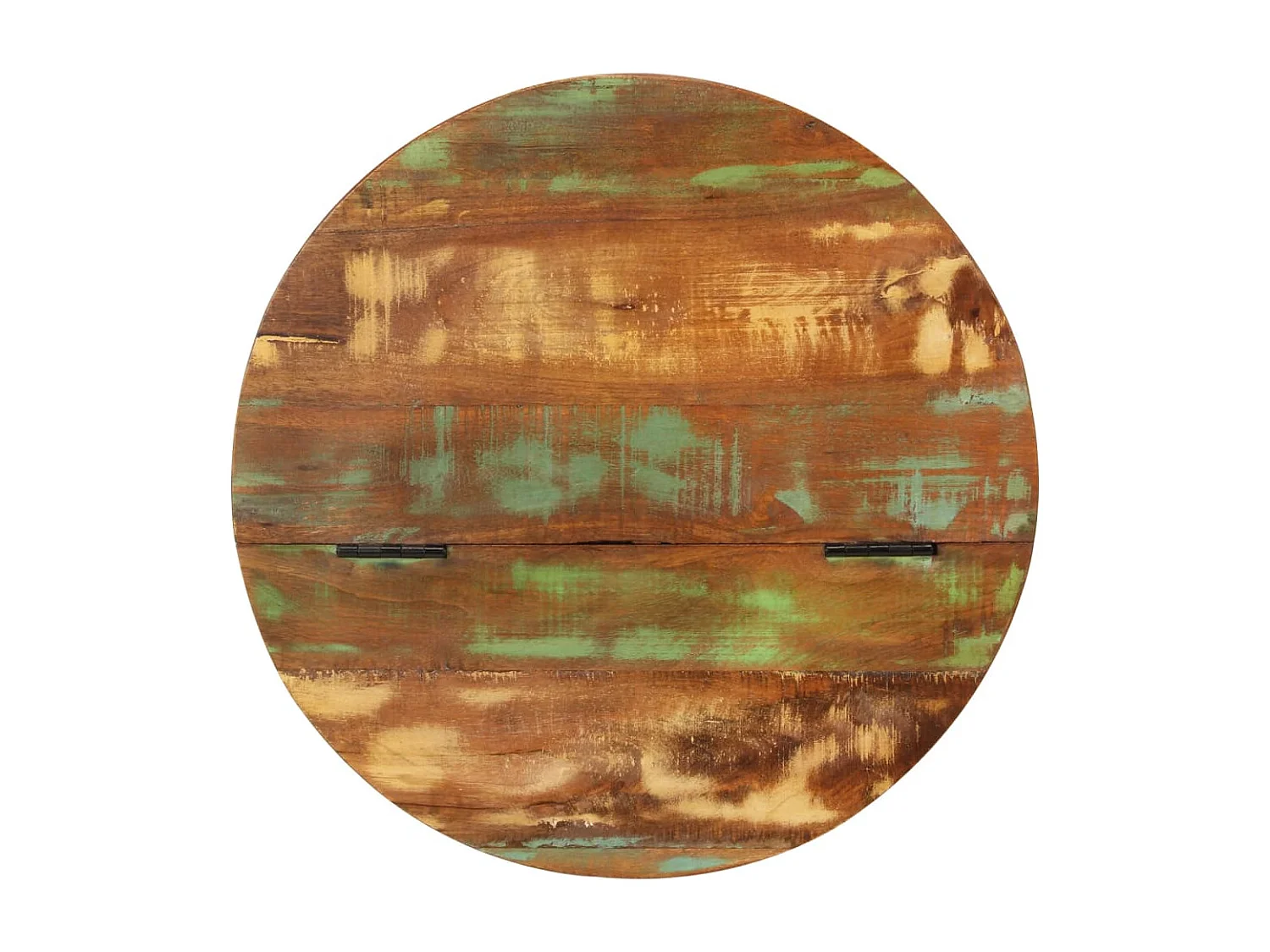 Salontafel 50x27 cm massief gerecycled hout zwart