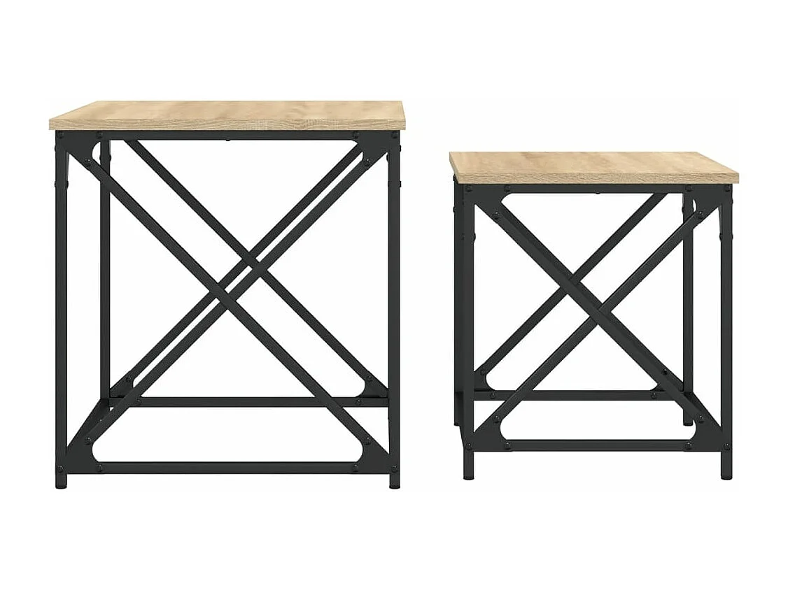 Tables basses gigognes 2 pcs chêne sonoma bois d'ingénierie