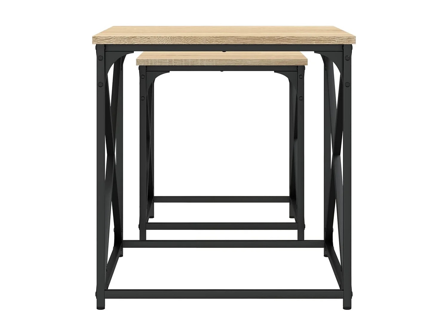 Tables basses gigognes 2 pcs chêne sonoma bois d'ingénierie