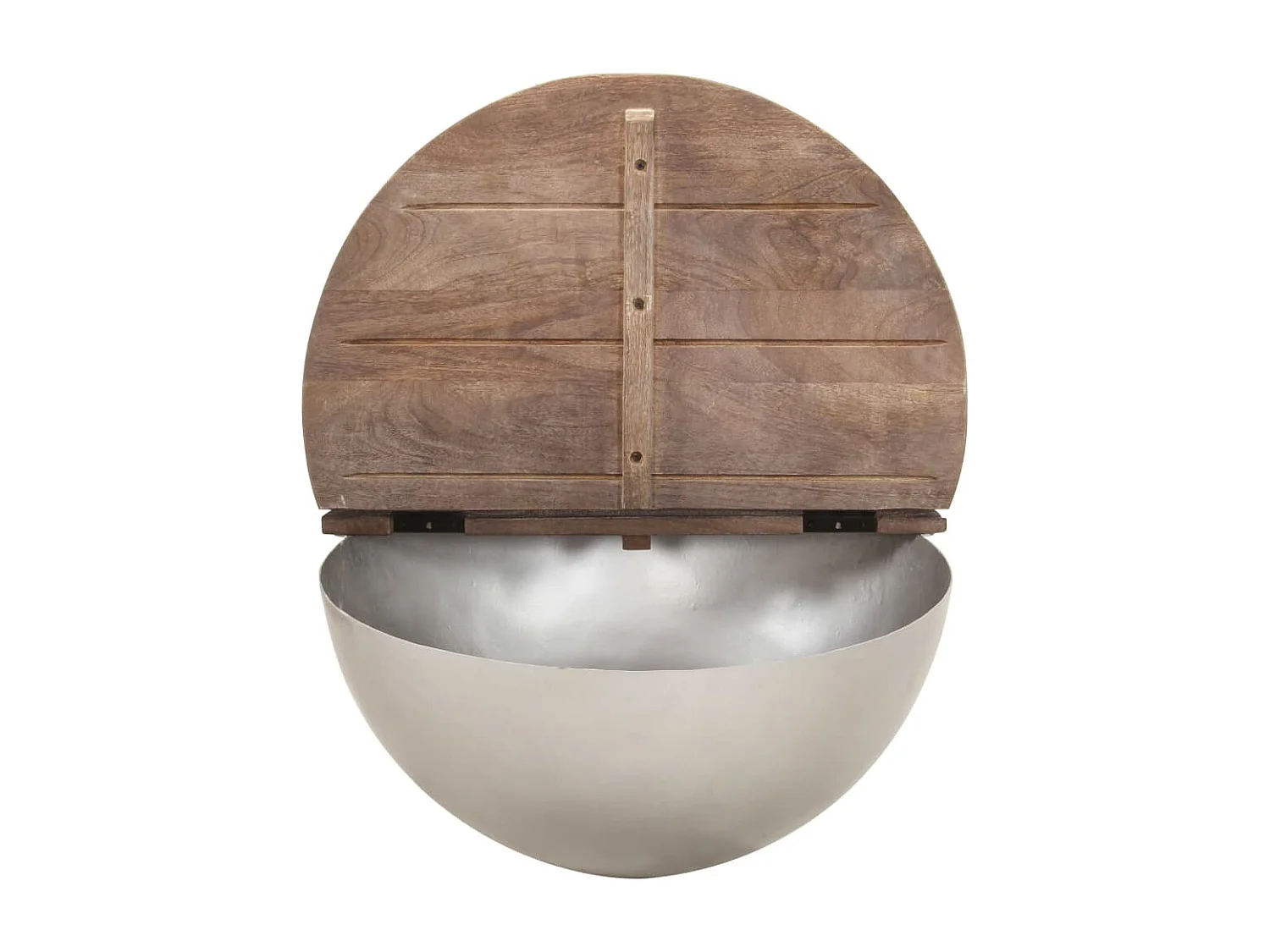 Ensemble de 2 tables basses Forme de bol Bois manguier massif