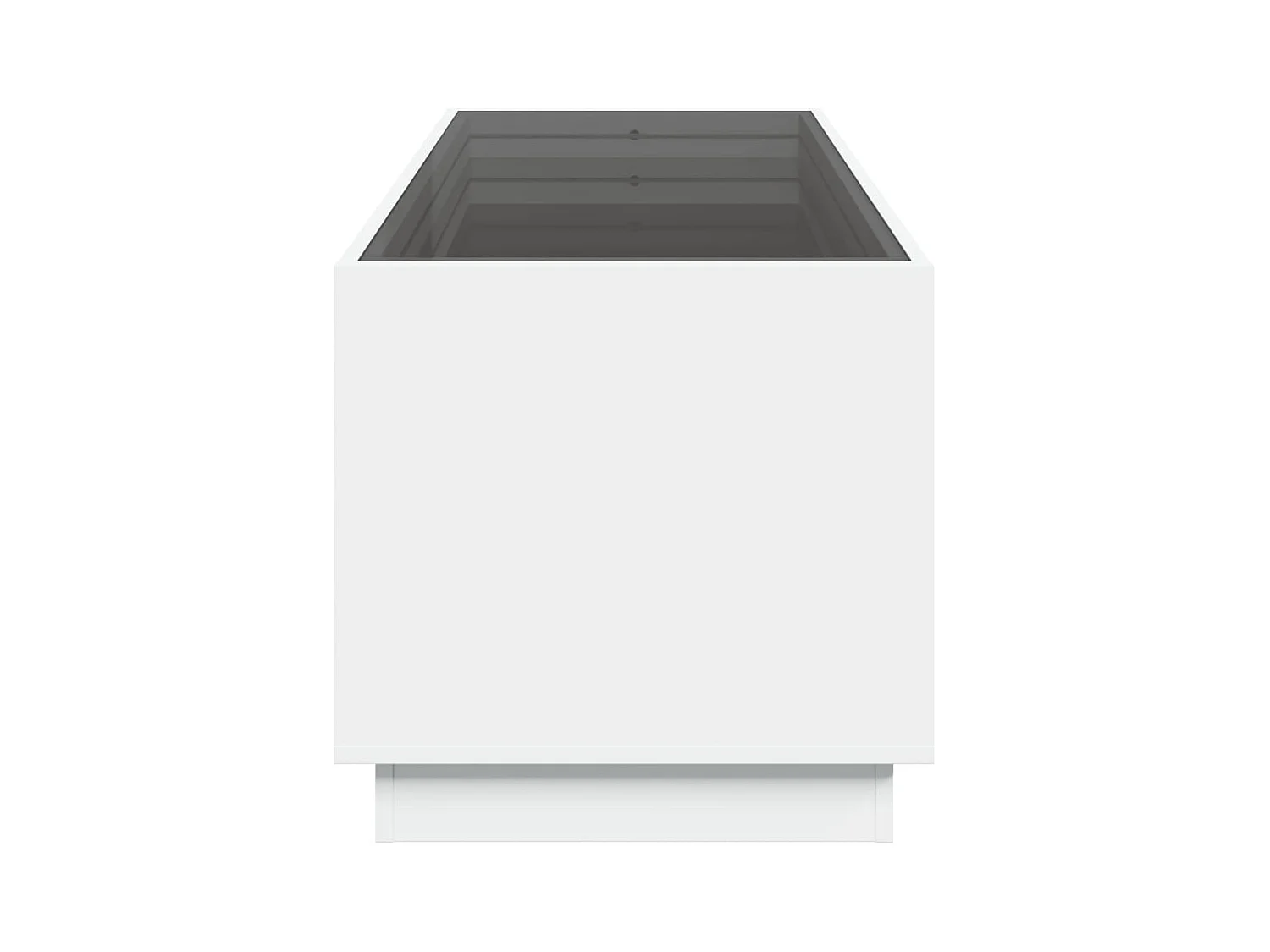 Table basse avec LED infini blanc 90x50x50 cm