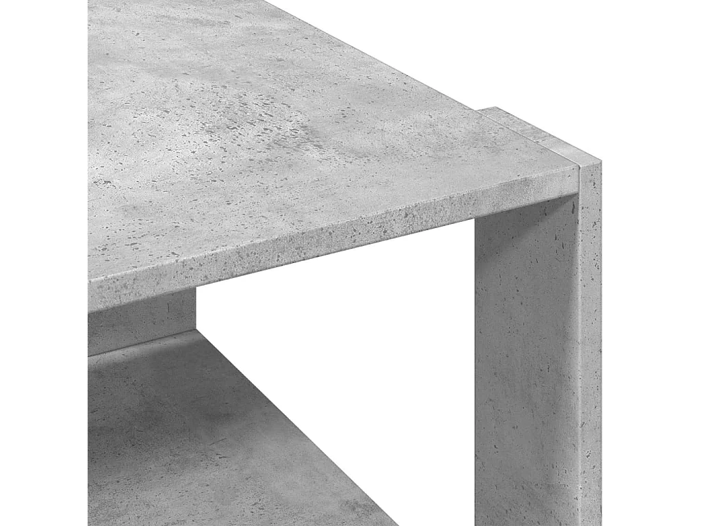 Table basse gris béton 51,5x51,5x30 cm bois d'ingénierie