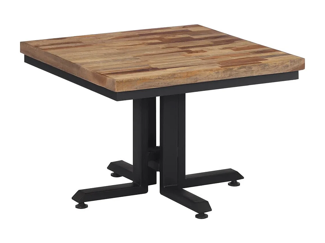 Mesa de centro 55x55x40 cm teca recuperada maciça