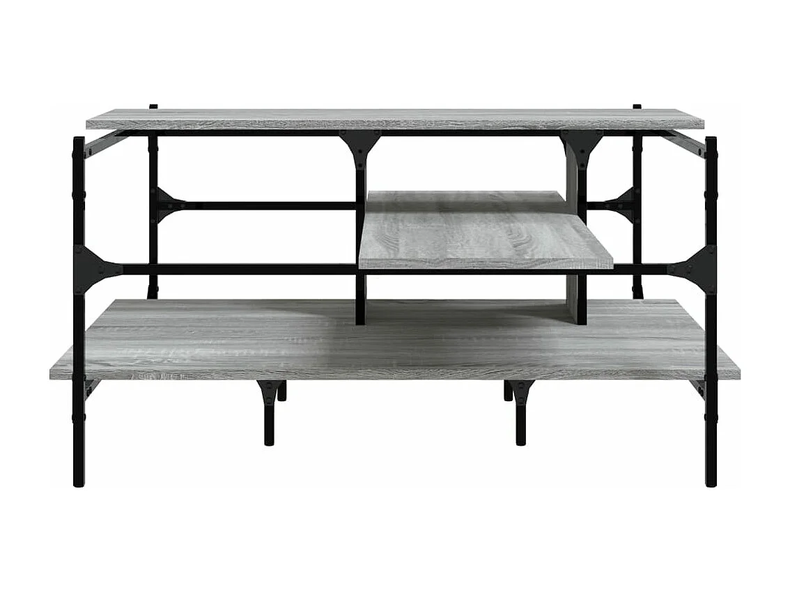 Table basse sonoma gris 100x100x48,5 cm bois d'ingénierie