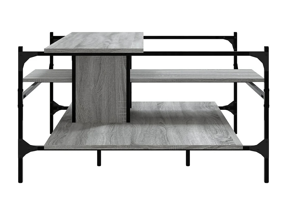 Table basse sonoma gris 100x100x48,5 cm bois d'ingénierie