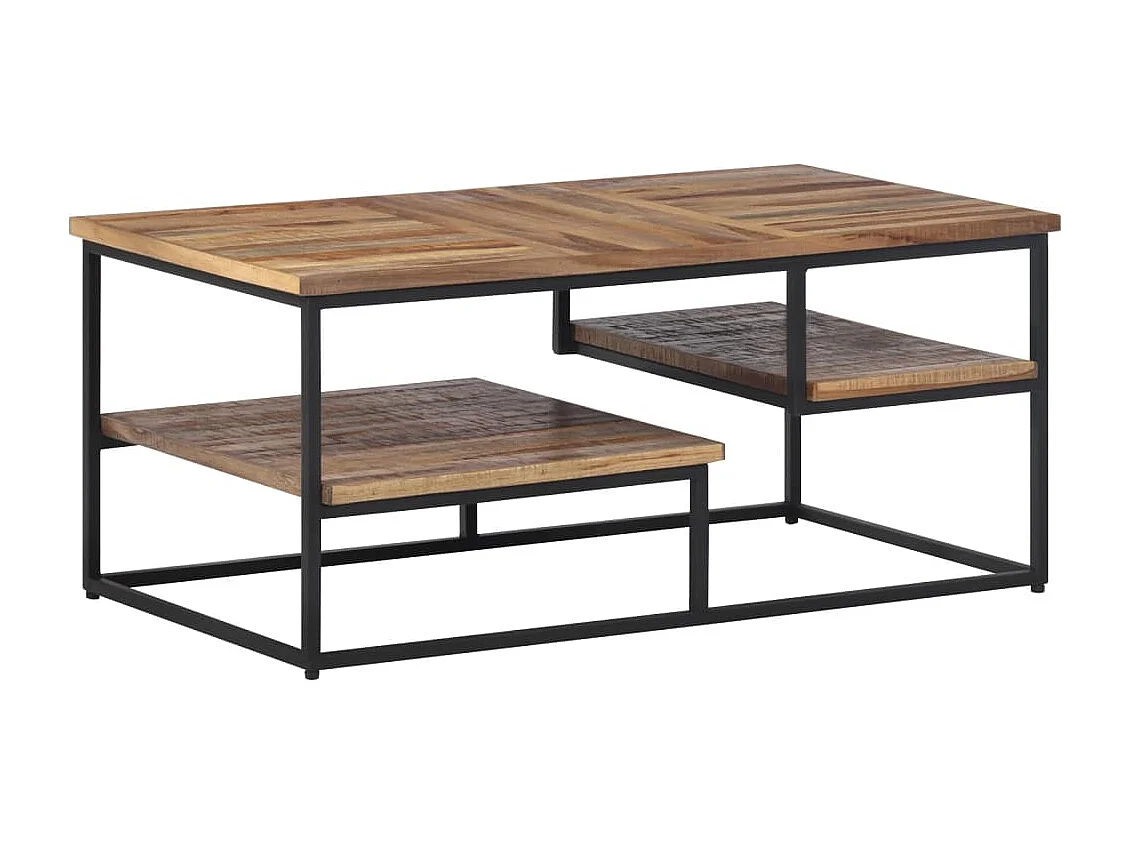 Mesa de centro teca reciclada maciza 90x50x39 cm