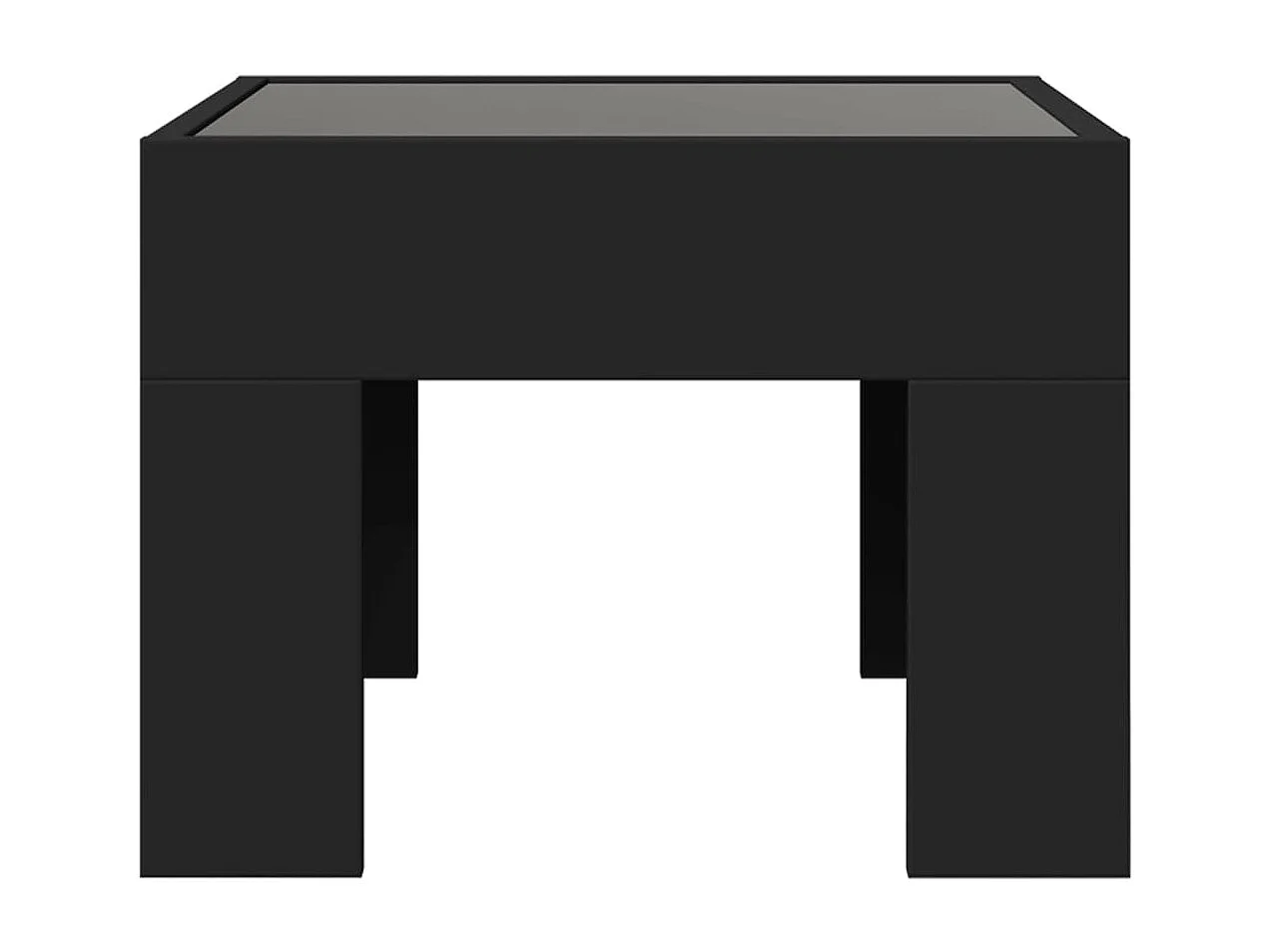 Mesa de centro com luzes LED Infinity 40x40x30 cm preto