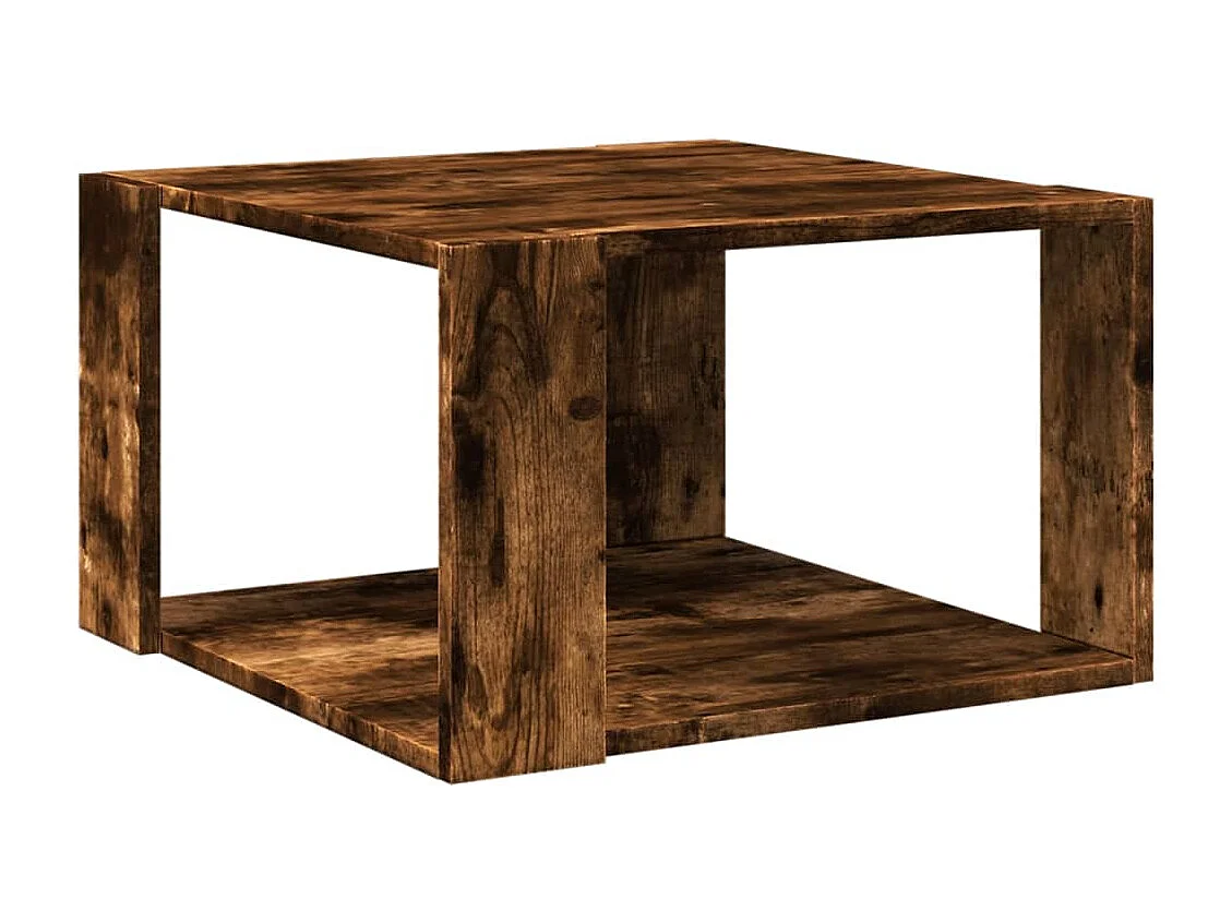 Tavolino Salotto Rovere Fumo 51,5x51,5x30cm Legno Multistrato