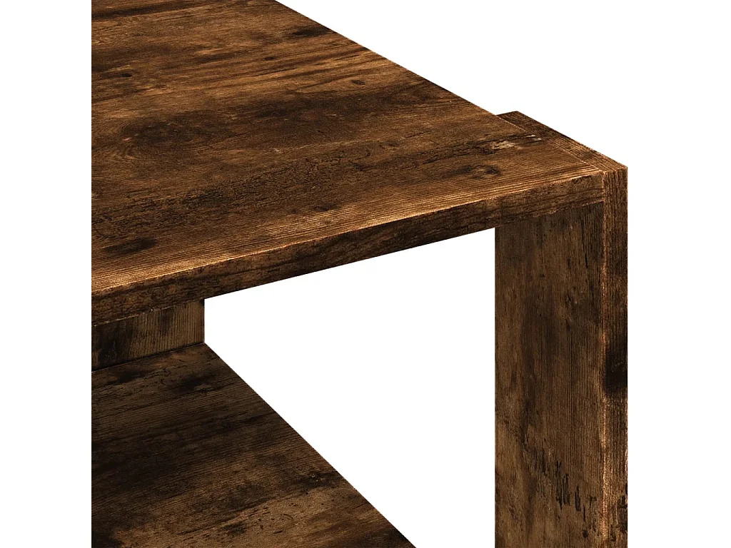 Tavolino Salotto Rovere Fumo 51,5x51,5x30cm Legno Multistrato