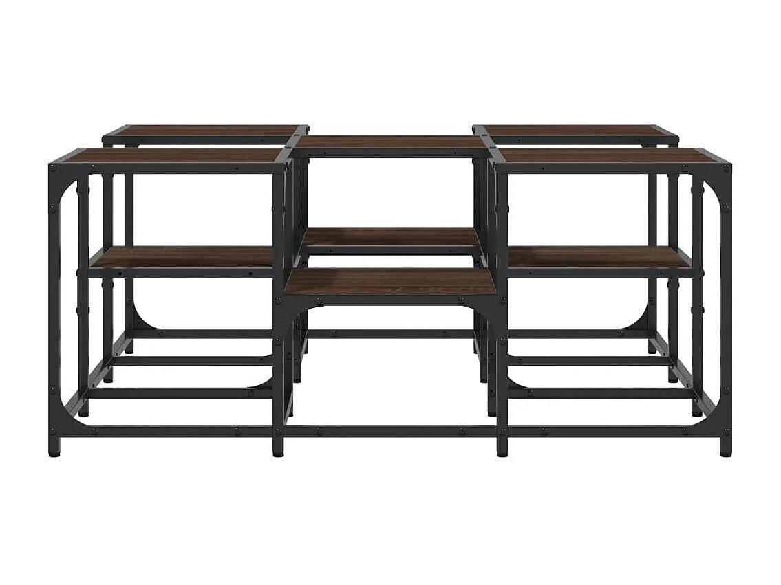 Table basse chêne marron 91x91x40 cm bois d'ingénierie