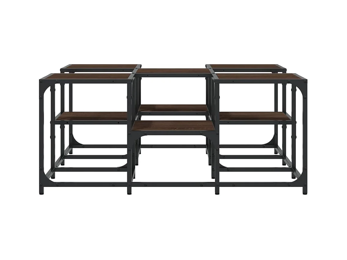 Table basse chêne marron 91x91x40 cm bois d'ingénierie