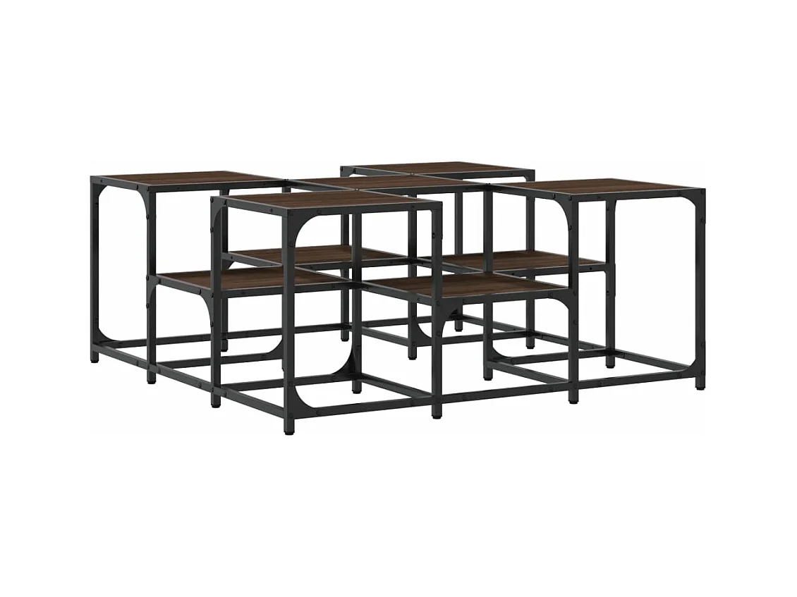 Table basse chêne marron 91x91x40 cm bois d'ingénierie