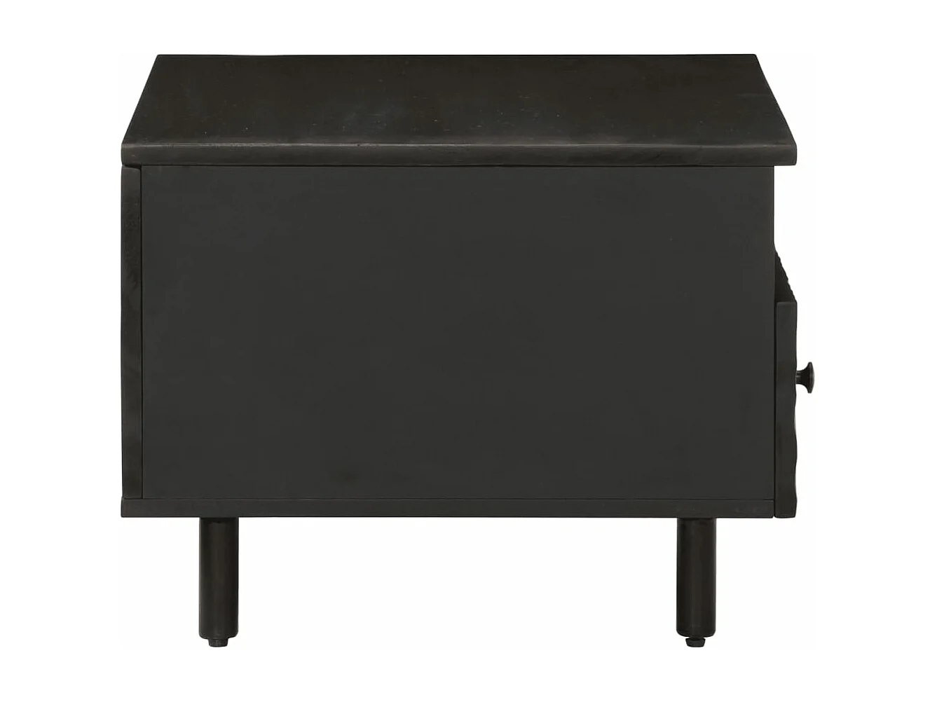 Table basse noir 80x54x40 cm bois massif de manguier