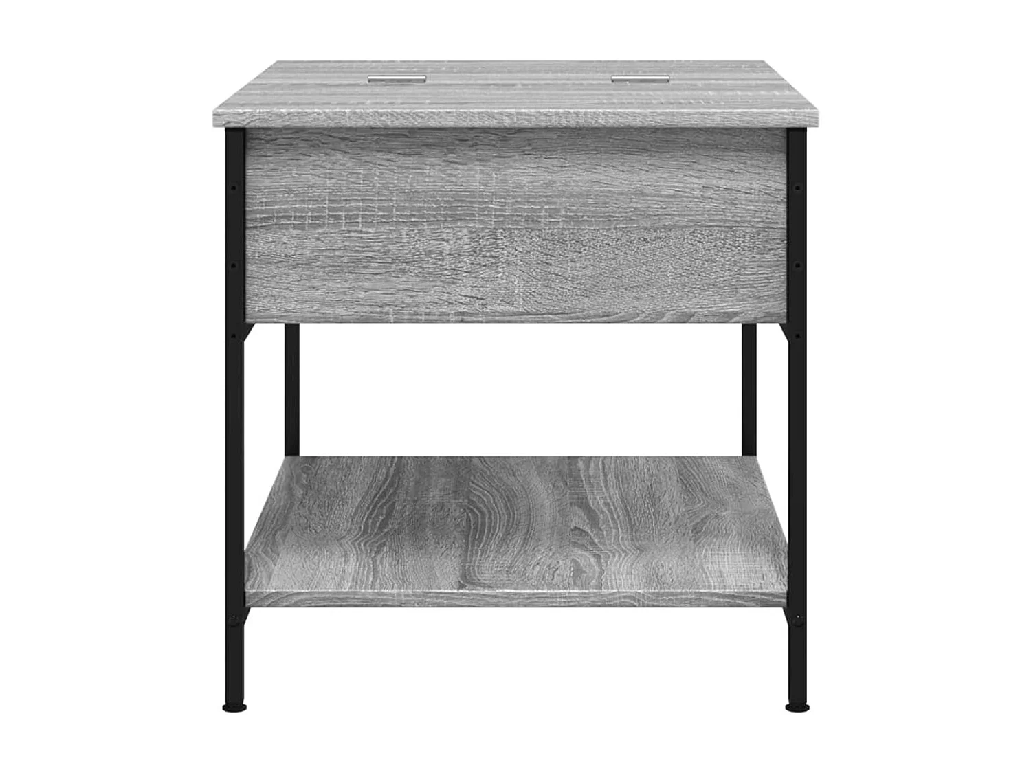 Table basse sonoma gris 70x50x50 cm bois d'ingénierie et métal