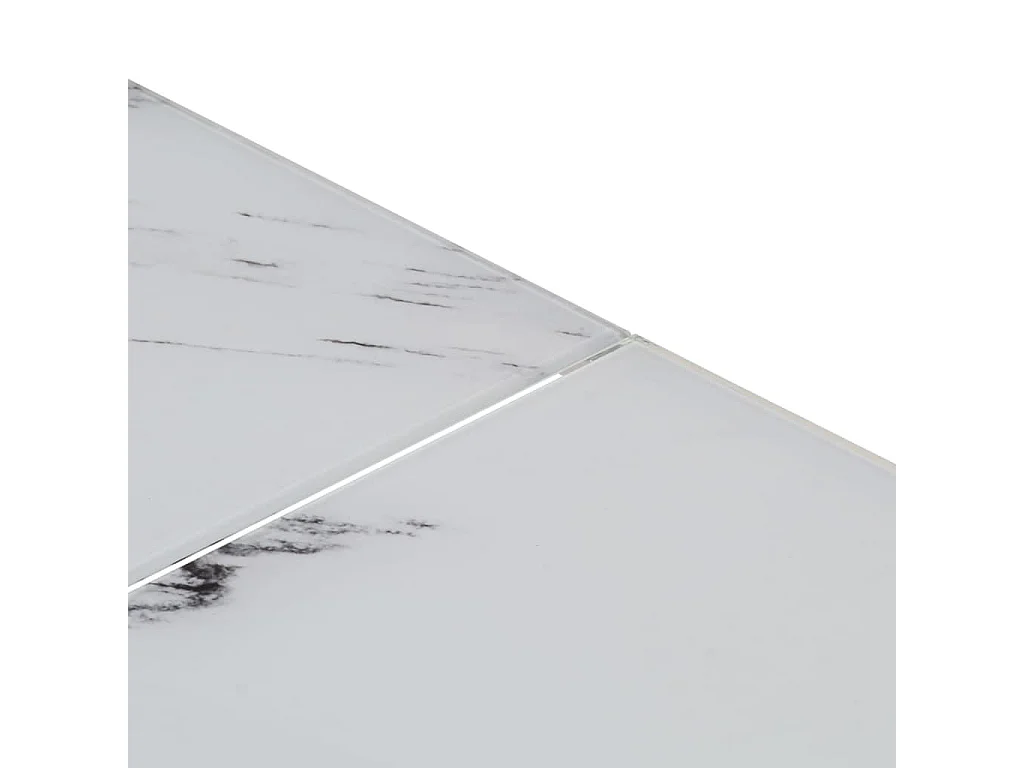 Table basse argenté acier inoxydable et verre trempé