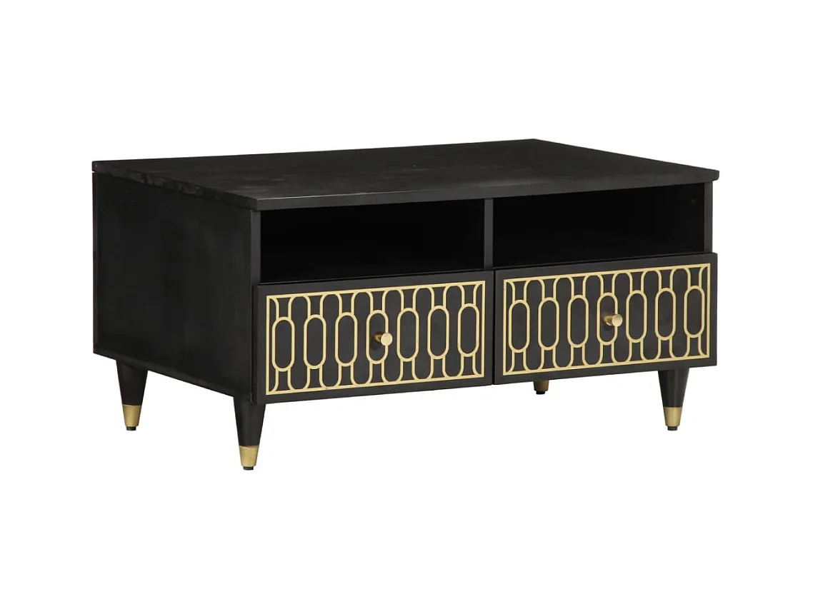 Tavolino da Salotto 80x54x40 cm in Legno Massello di Mango