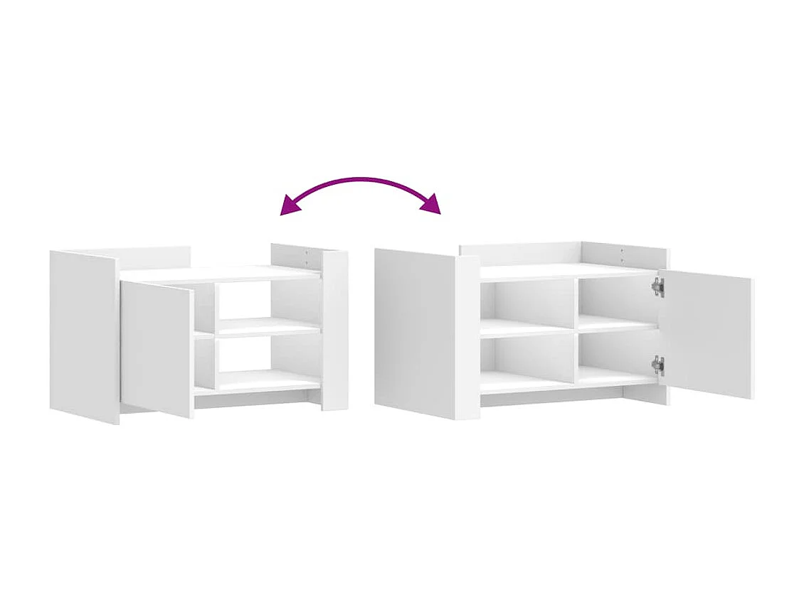 Mesa de centro 80x50x50 cm derivados de madeira branco