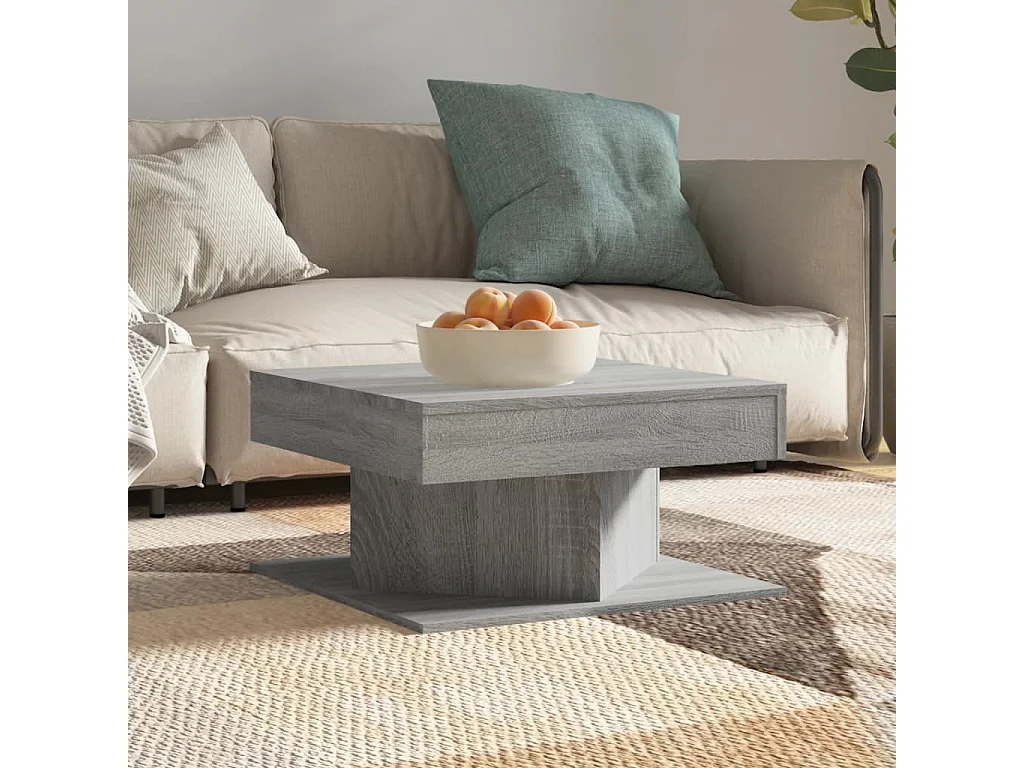 Tavolino da Salotto Grigio Sonoma 57x57x30 cm Legno Multistrato