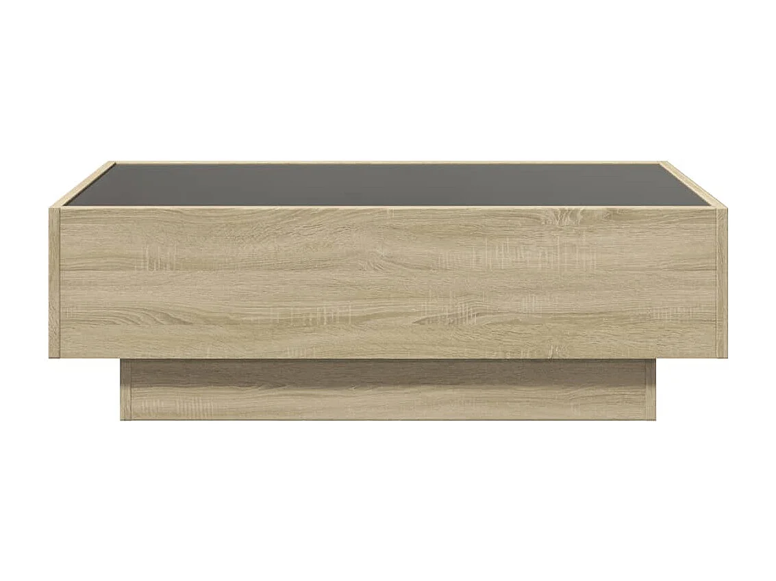 Mesa de centro c/ LEDs 90x50x30 cm derivados de madeira