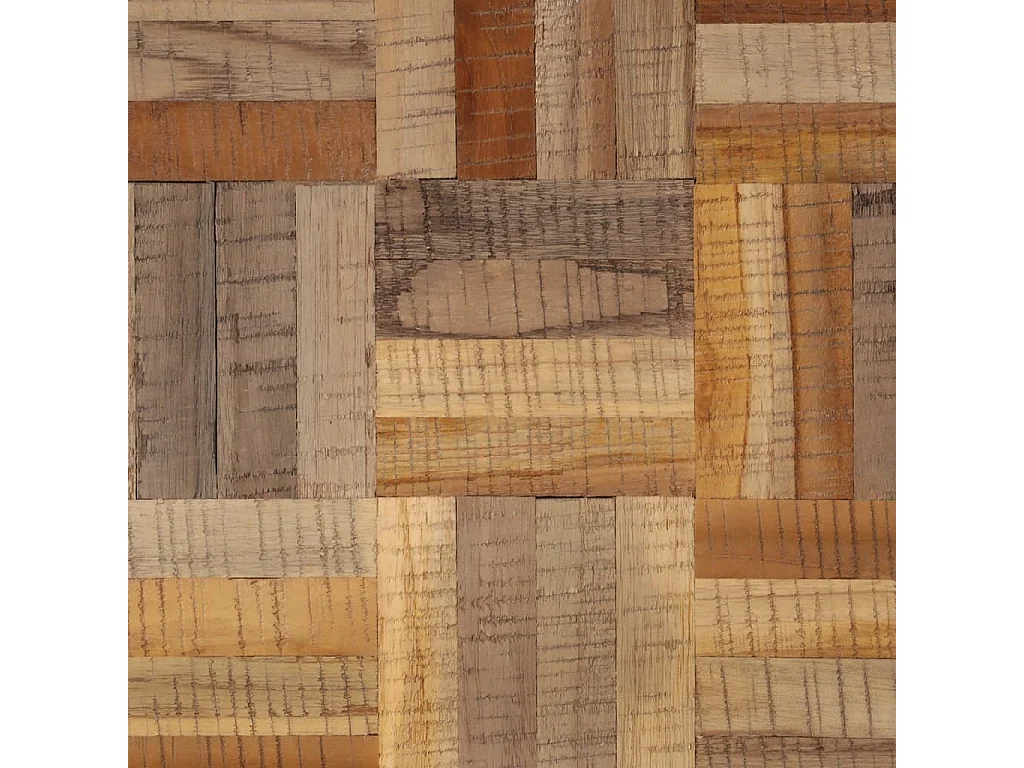 Mesa de centro 55x55x40 cm teca recuperada maciça cinzento