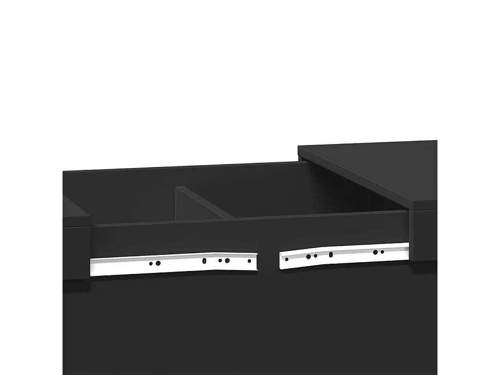 Mesa de centro madera de ingeniería negro 100x55x40 cm