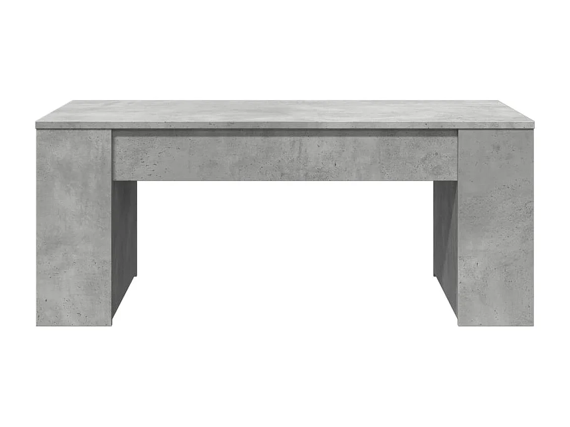 Tavolino Salotto Grigio Cemento 102x55x42 cm Legno Multistrato