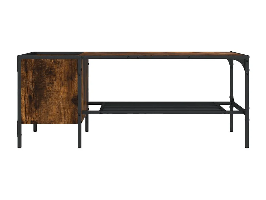 Table basse avec support chêne fumé 100x51x40cm bois ingénierie