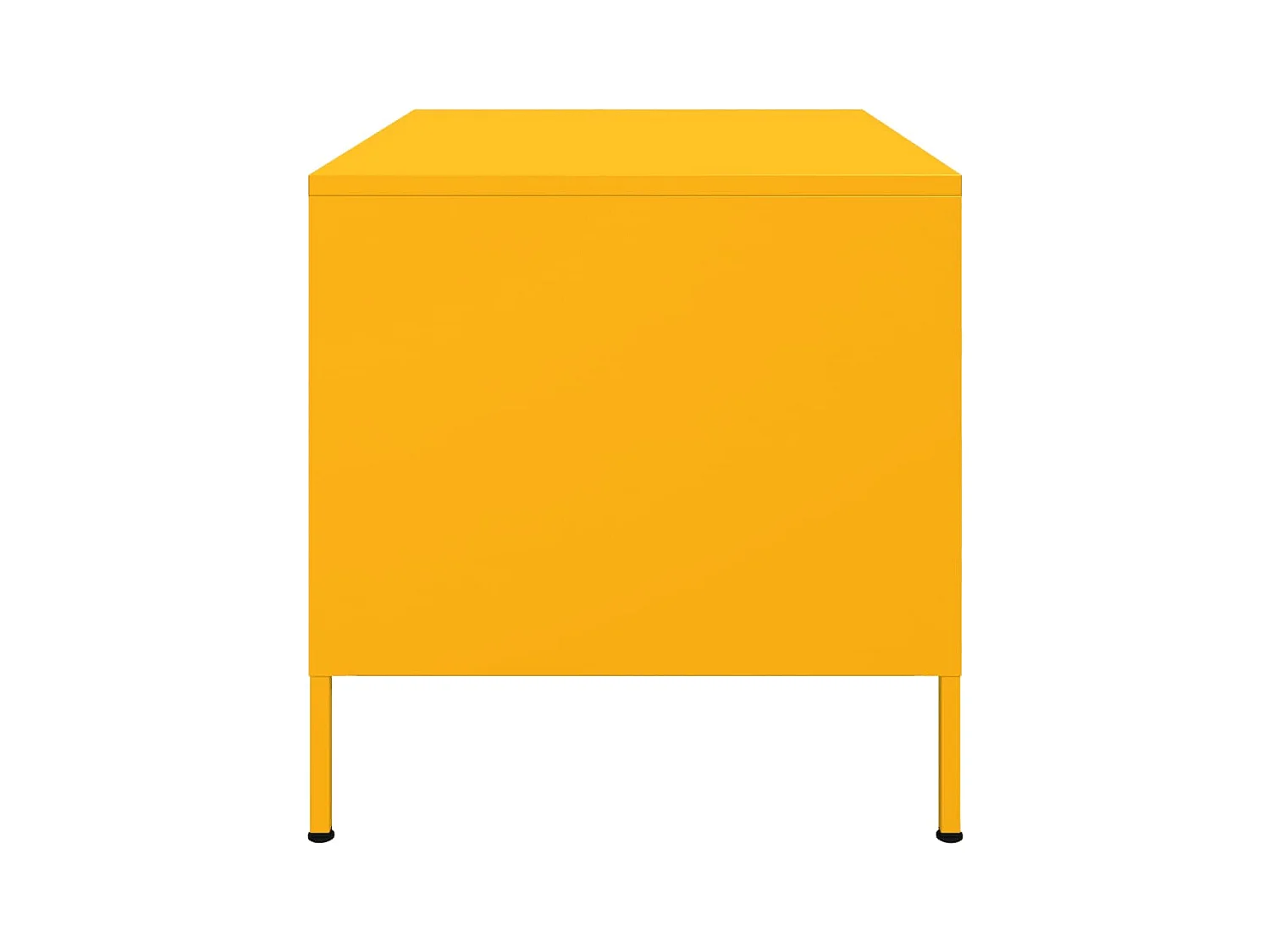 Table basse jaune moutarde 68x50x50,5 cm acier